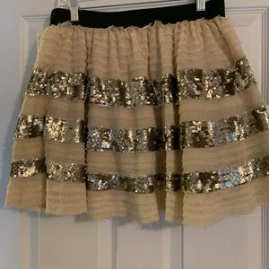 Free people sparkle skirt sz L EUC